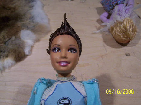 my barbie has a mohawk