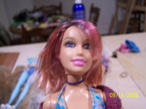 Dyed hear on barbie