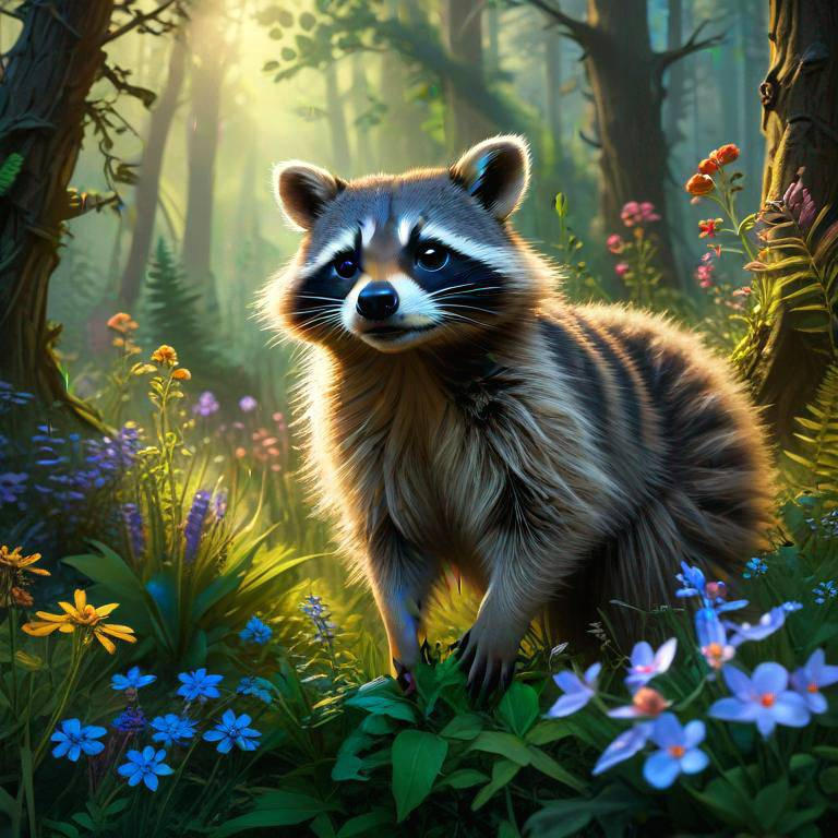 Raccoon in the forest 1 by Joshua2535 on DeviantArt