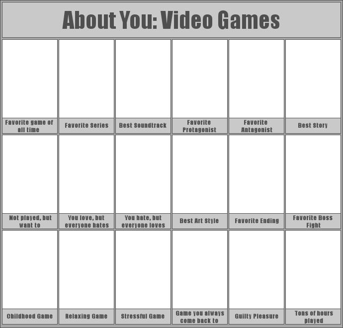 favorite video game template