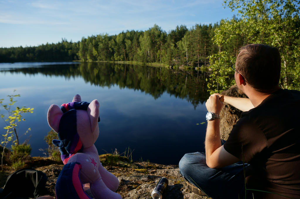 Twilight chilling in Nuuksio National Park