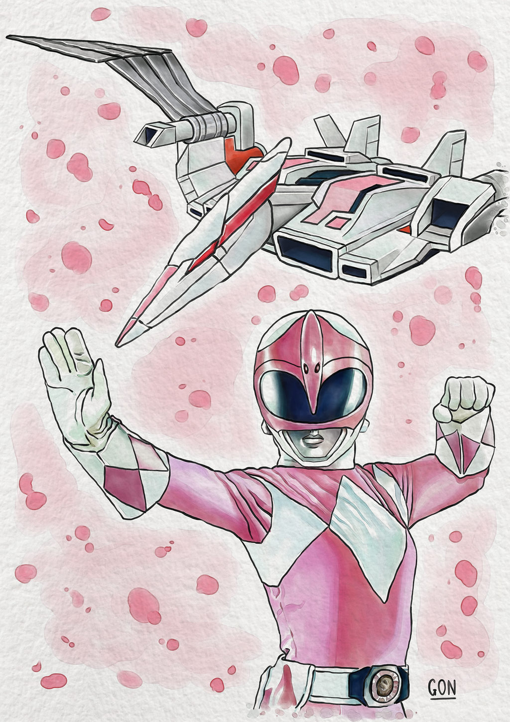 Pink Ranter Layout Pink Ranger by GoNIllustator on DeviantArt