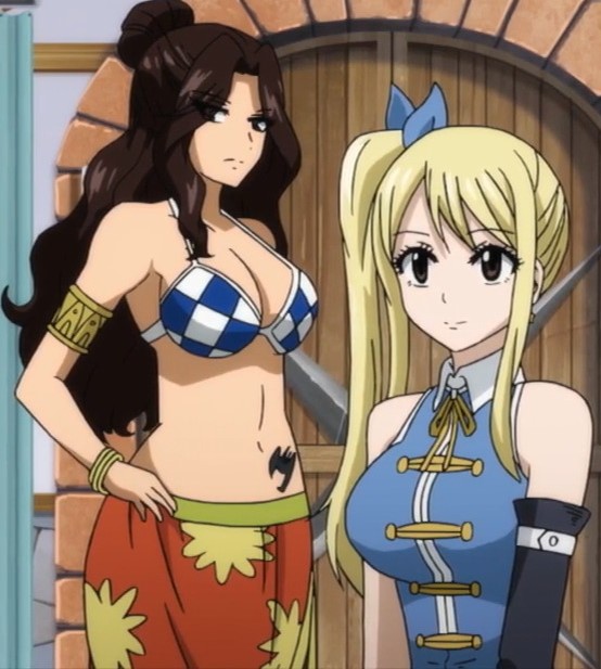 Fairy Tail Episode 296 Lucy And Cana.