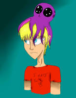 Klaus and his pet octopus -Colored-