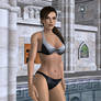 Lara at the pool