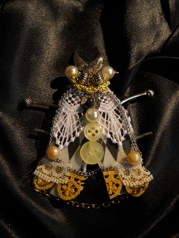 Squared Moth Brooch