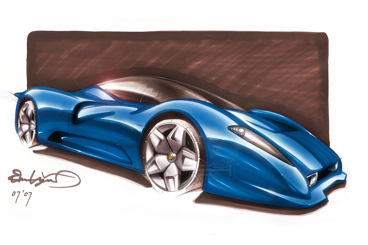 Ferrari P4 5 sketch