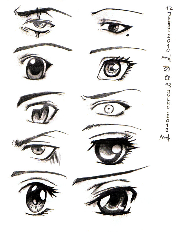 Manga eyes, Anime eyes, Cartoon eyes