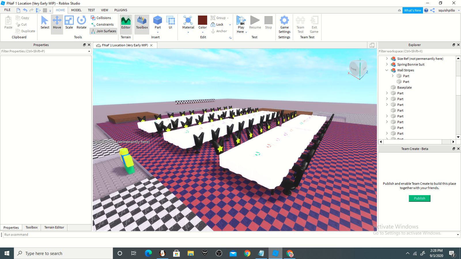 Fnaf 1 Tables Roblox Studio By Thoustfoolishwormes On Deviantart - how to make a fnaf game on roblox studio