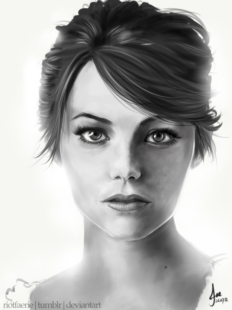 Emma Stone - Paint Practice