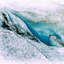 Glacier crevasse