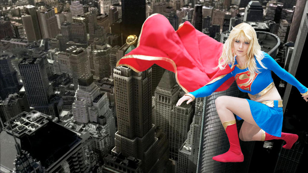 Super Jenn Over Smallville's Metropolis