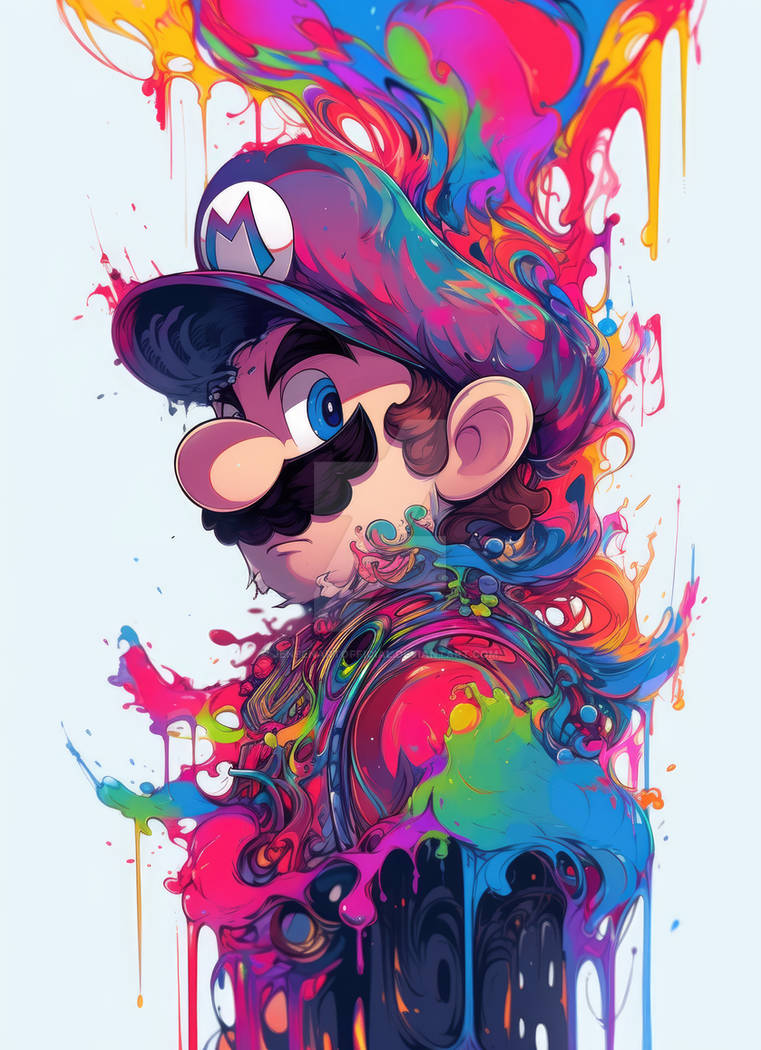 Paint Drip Mario by jensenartofficial on DeviantArt