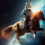 Tabby Cat Horse Rider