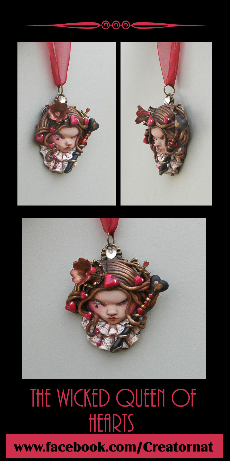 Wicked Queen of Hearts Sculpted Ornament