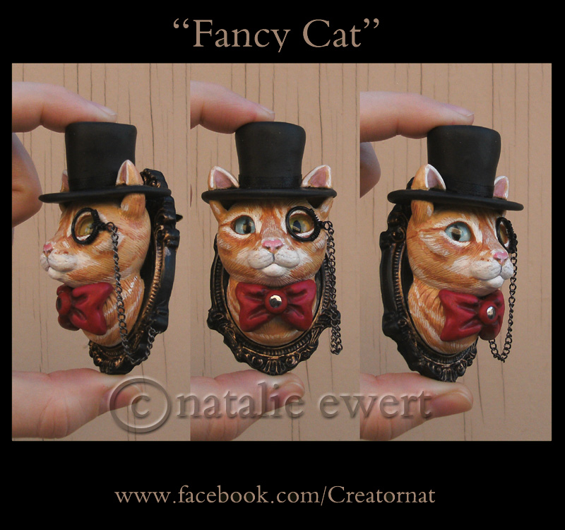 Fancy Cat The Sulpted Feline Brooch