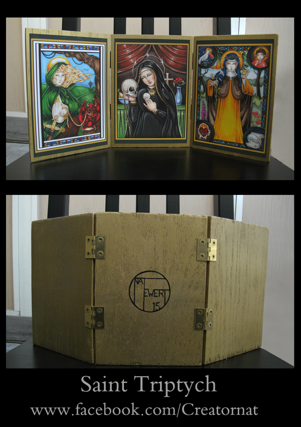 Wooden Triptych of My Saint Art