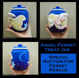 Angel Ferret Treat Jar For Auction