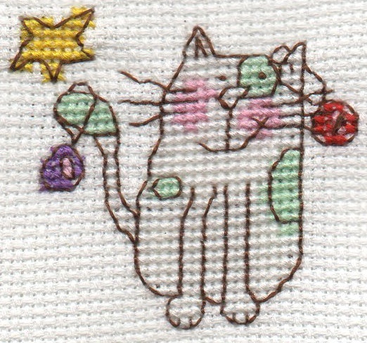 Christmas Cat cross stitch