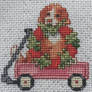 Christmas Dog cross stitch 