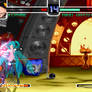 Hatsune Miku showing her fighting prowess