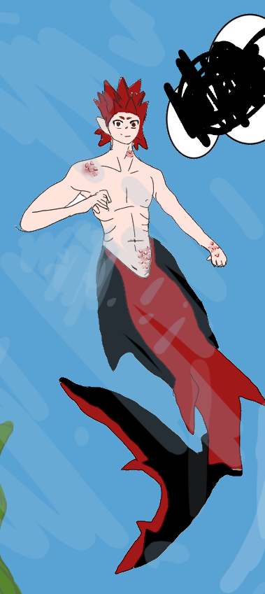 Merfolk kirishima by torired123 on DeviantArt