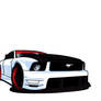 Mustang toon white back ground