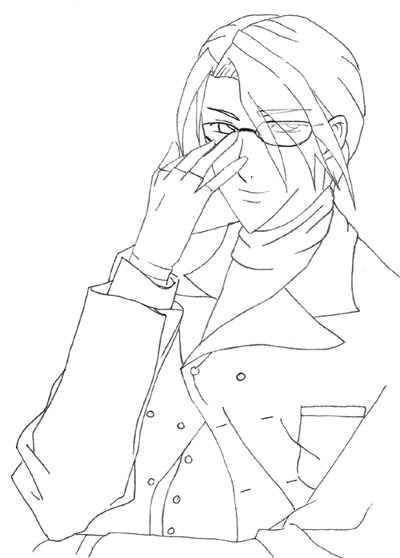 Rufus Shinra, in glasses...