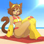 Kit hanging out at the beach