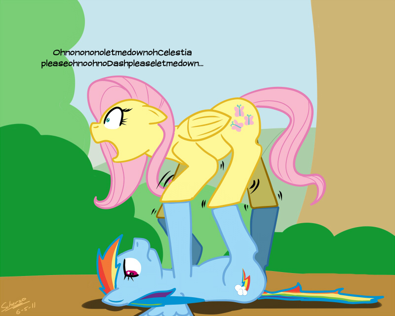 Try not to fall, Fluttershy !