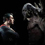 Superman and Doomsday Standoff
