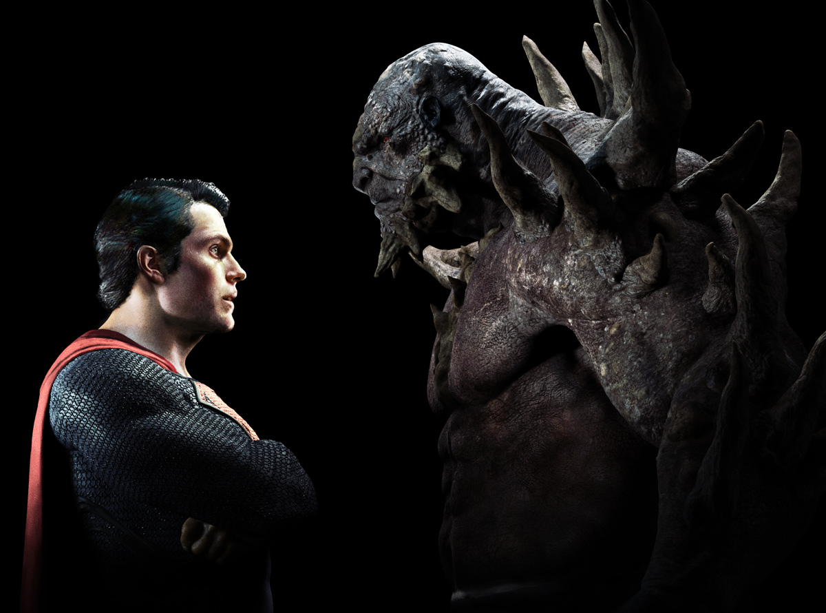 Superman and Doomsday Standoff