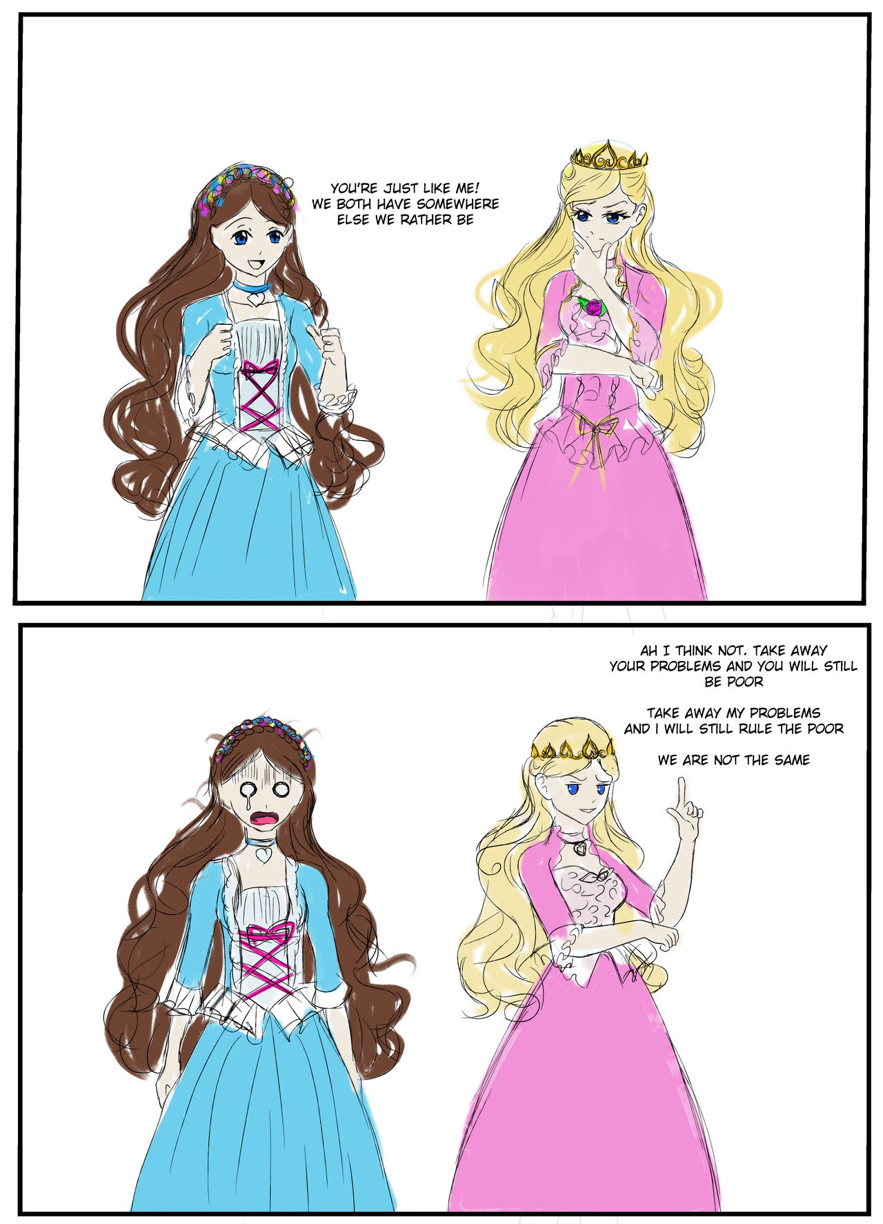 Princess and the Poor [Joke meme] by MerisuTheArtSheep on DeviantArt