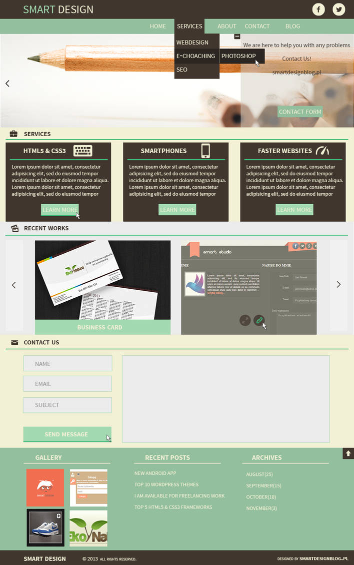 Clean layout by smartdesignblog on DeviantArt