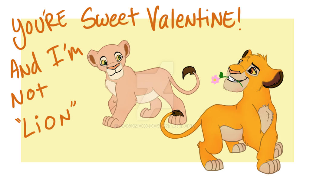 Simba and Nala Valentine by JoGoNeXX on DeviantArt