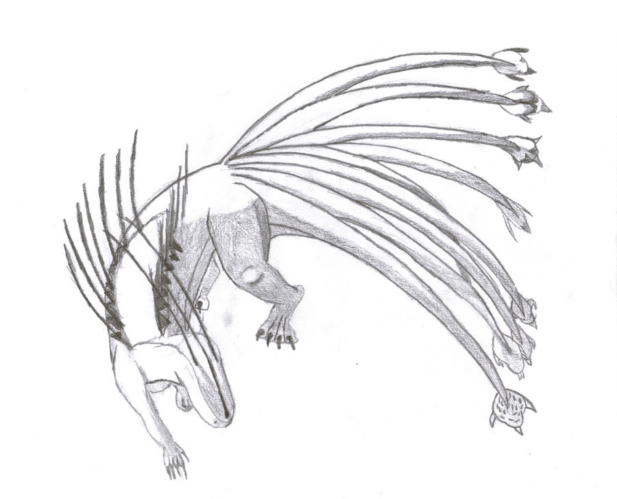 Unoraptormon- Ninetailed form