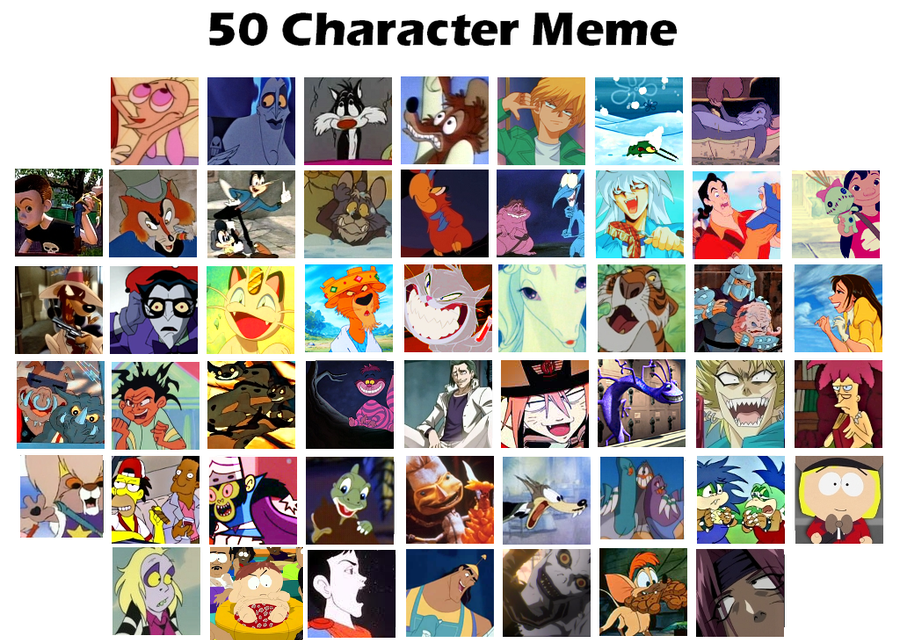 cartoon characters meme