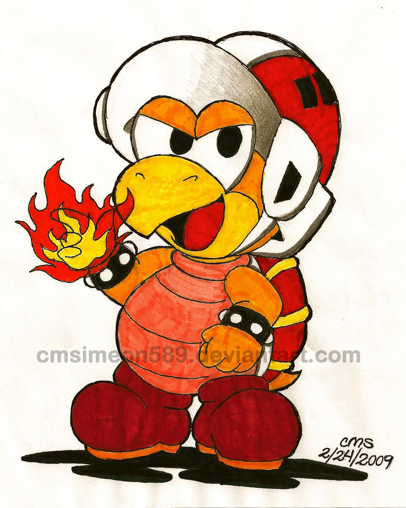 Paper Mario-Fire Bro by cmdixon589 on DeviantArt