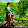 Fem!Bilbo: Belle and Frodo off to Hobbiton market.