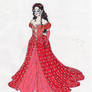 P.O.T.O Fashion: Masquerade red chandelier design.