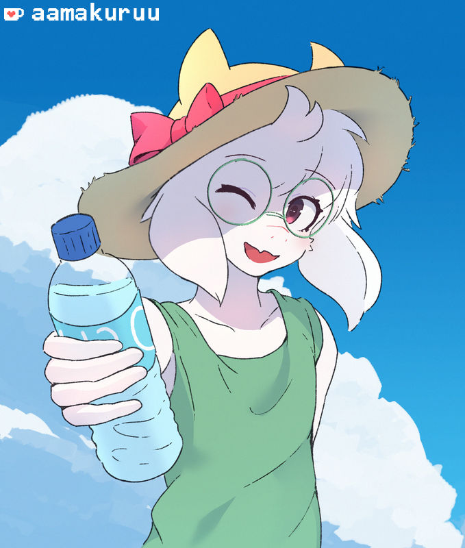 Watermelon Ralsei Ralsei Offers You Water! by aamakuruu on DeviantArt