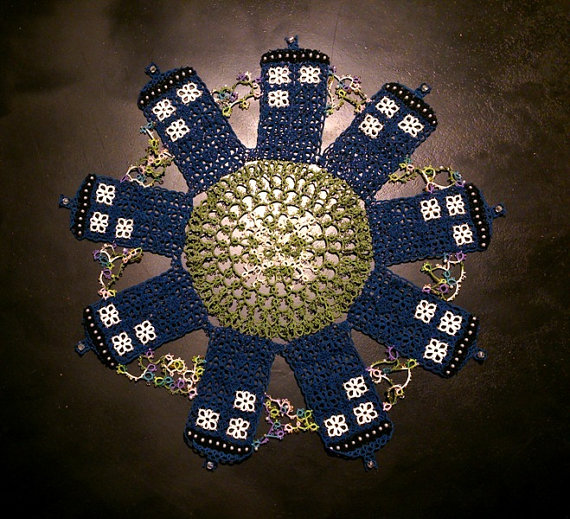 Tatted TARDIS Doily