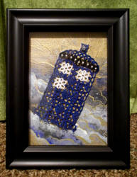 Framed Tatted TARDIS