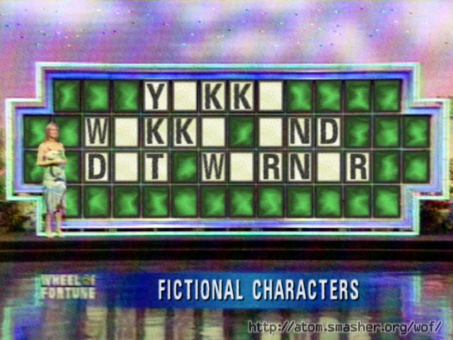 Animaniacs - Only vowels are left in the puzzle
