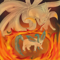 Ninetales vs. Leafeon