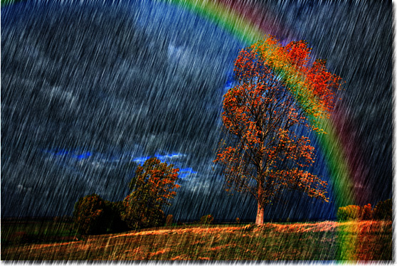 Rainbow In hill