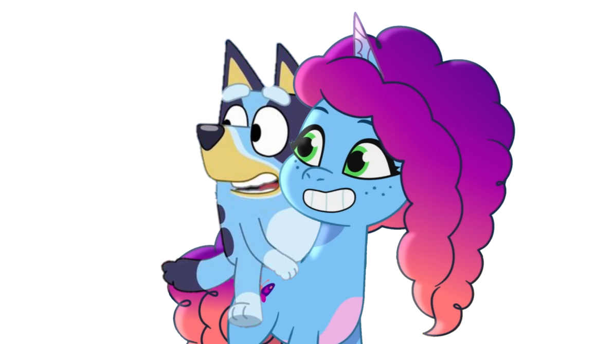 Bluey carrying Bingo - A Bluey PNG by CrossoverKing16 on DeviantArt