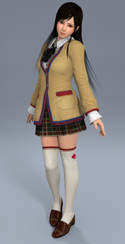 Kokoro Schoolgirl- Render 01