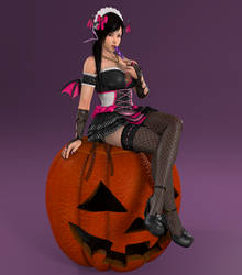 Kokoro Halloween-Render 4