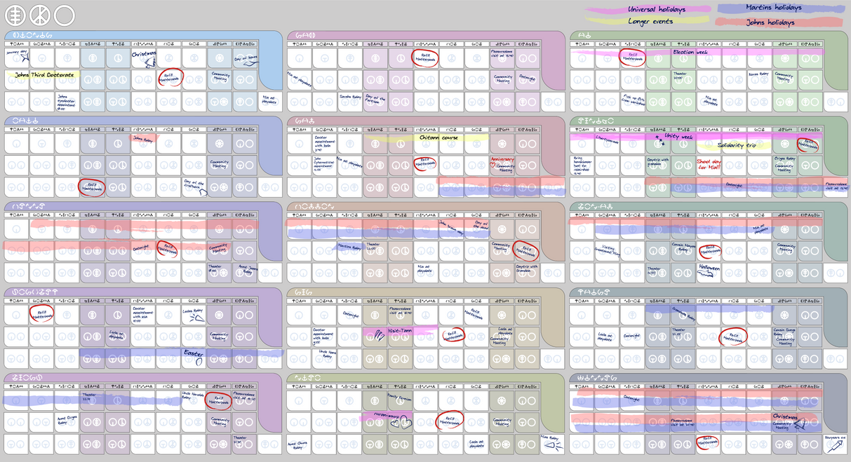 Annotated calendar by TerribilisScriptor on DeviantArt